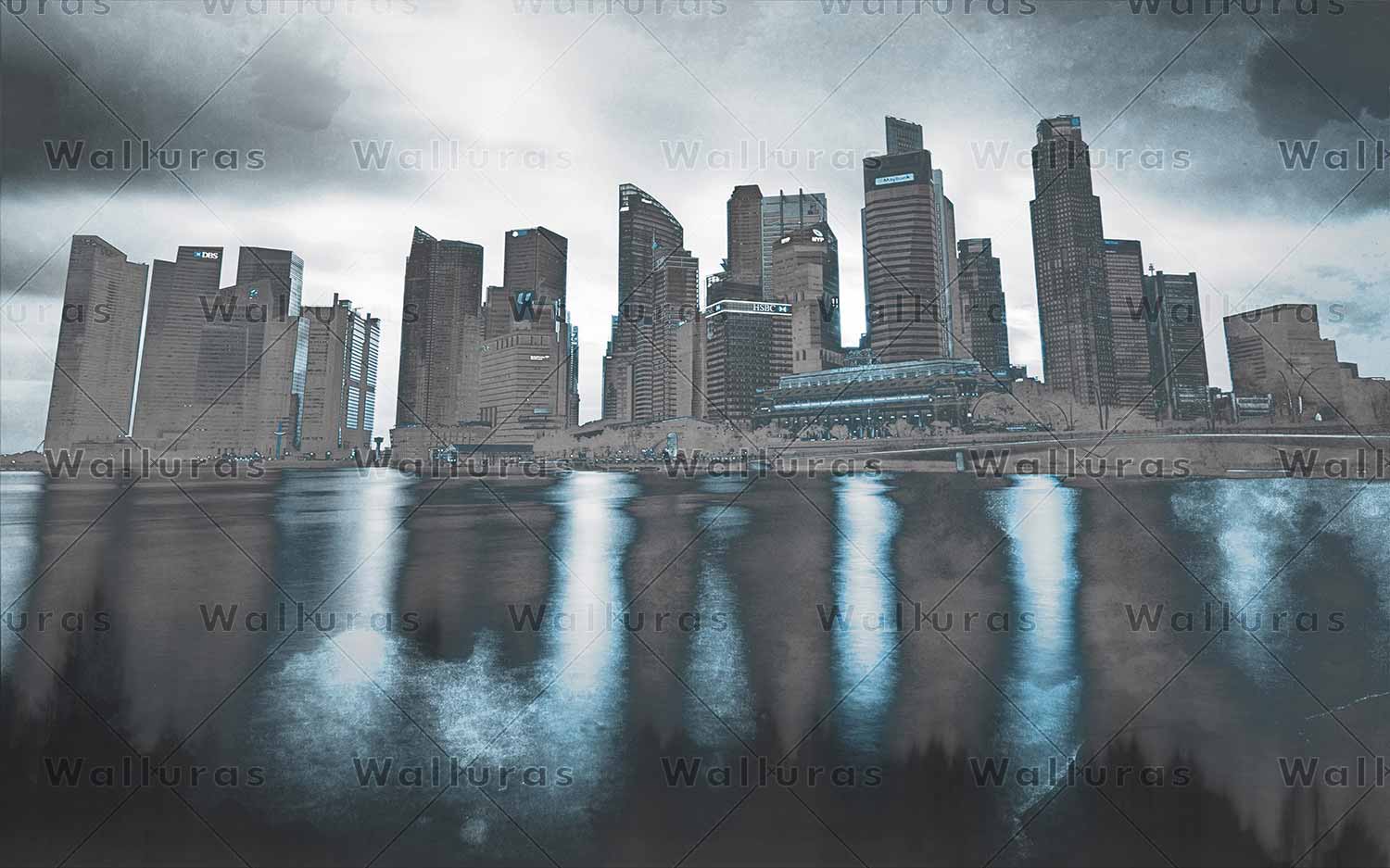 کاغذ دیواری شهر W10178