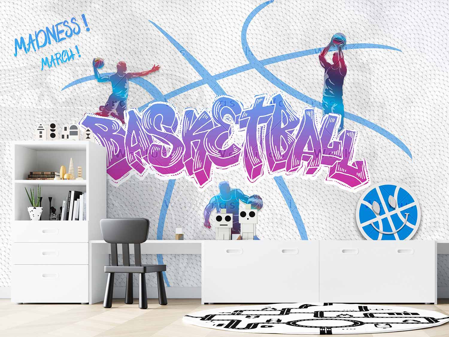 کاغذ دیواری بسکتبالی W10097