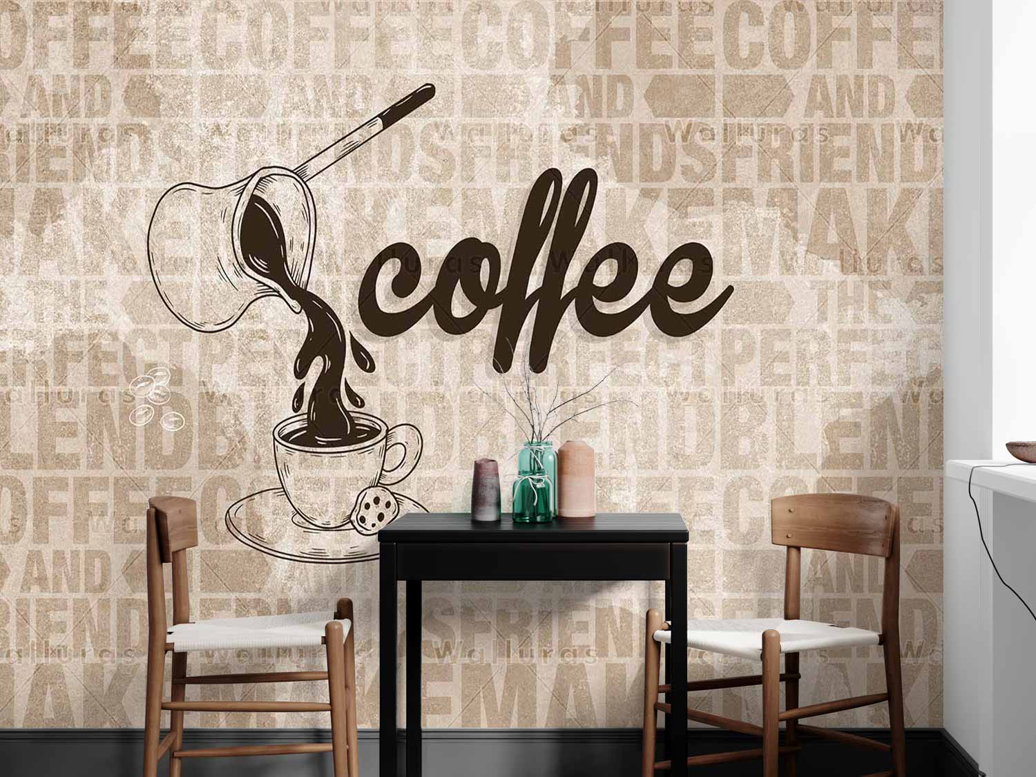 کاغذ دیواری کافی شاپ W10011