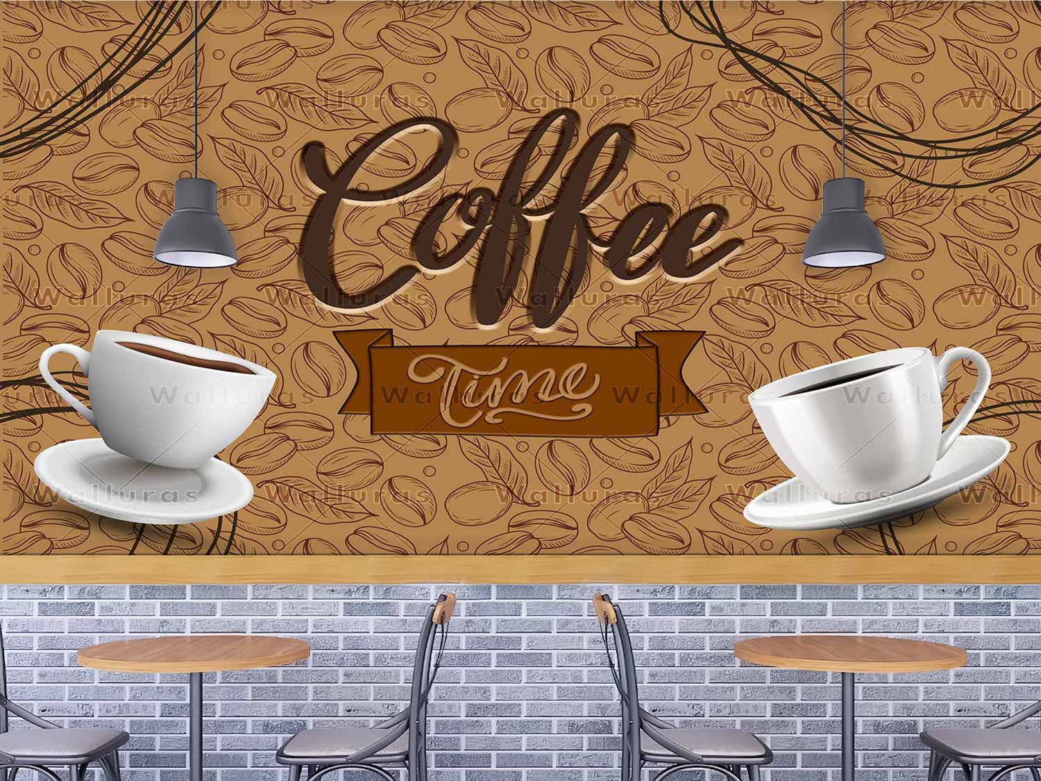 کاغذ دیواری کافی شاپ W10014